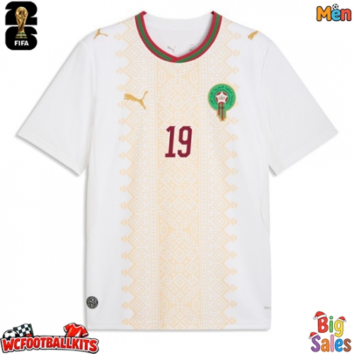 Morocco Youssef En-Nesyri #19 Replica Away Stadium Shirt World Cup 2026 Short Sleeve